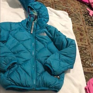 Reversible Girls North Face Puffer Jacket